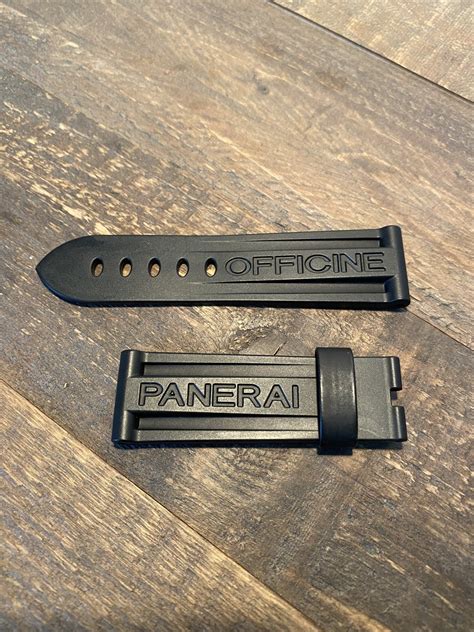 panerai oem rubber strap 24mm|original Panerai rubber strap.